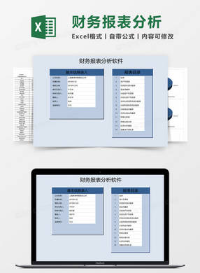 财务报表分析Excel模板